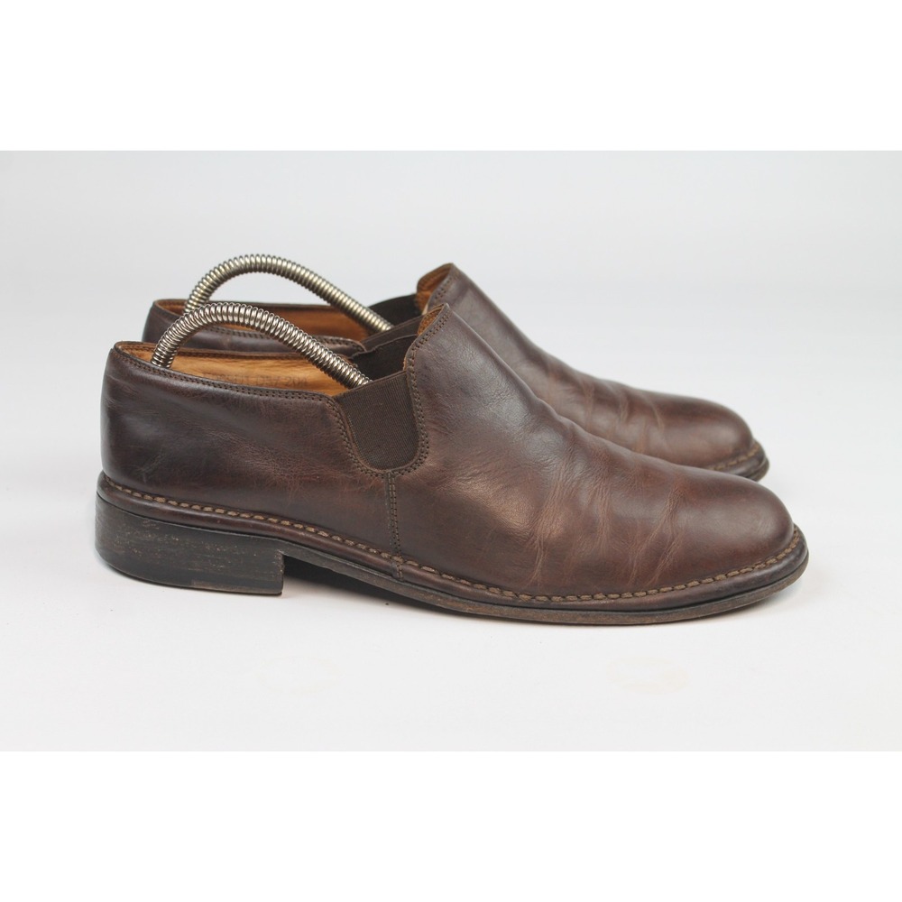 John Varvatos Size US 10 Brown Leather Loafers Slip On Made In Italy - Picture 2 of 9